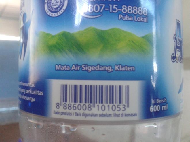 Aqua dari Mata air Sigedang Klaten