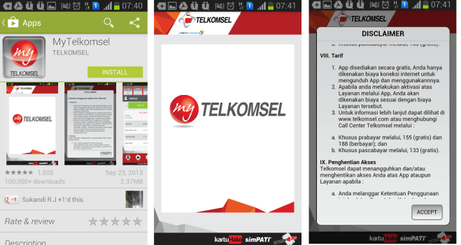 Instalasi My Telkomsel Apps