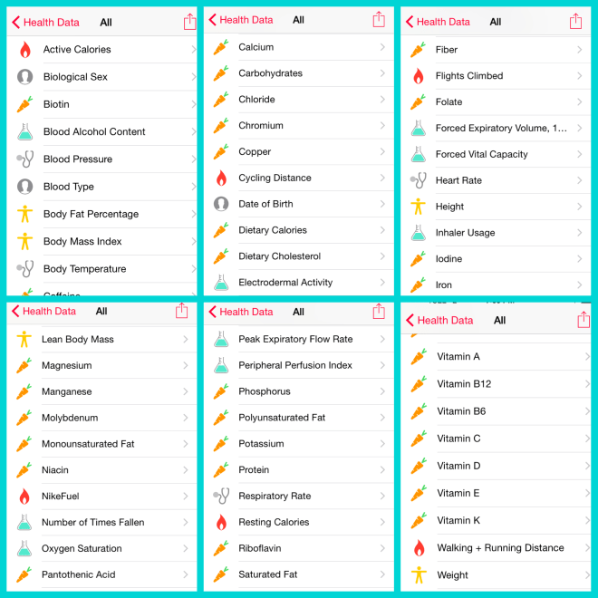 Health Apps Setting di iOS 8