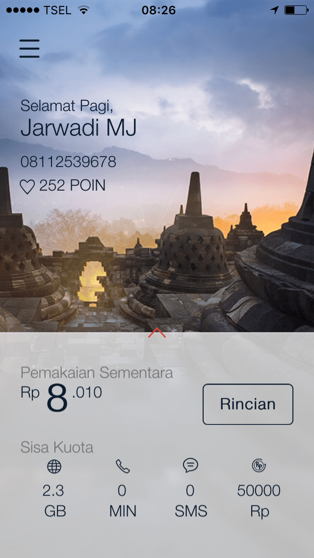 Cek Sisa Kuota Kartu Halo Telkomsel dengan aplikasi My Telkomsel