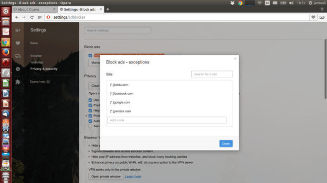 Native Ad Blocker di Opera Developer 39