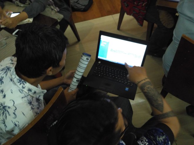 Demo Multi User Managemen Printer Brother (foto oleh Nashirulah Sitam)