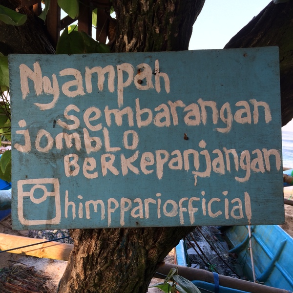 Pantai Drini Peringatan Nyampah