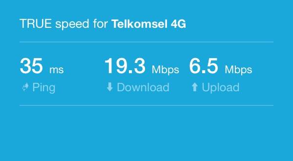 Kecepatan Koneksi Telkomsel 4G di Wonosari (Test dilakukan tanggal 5 Januari 2017)