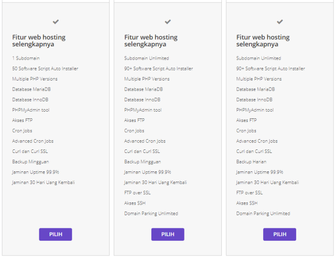 fitur web hosting Hostinger